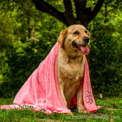 Toalla de baño lavable en seco para perros y gatos